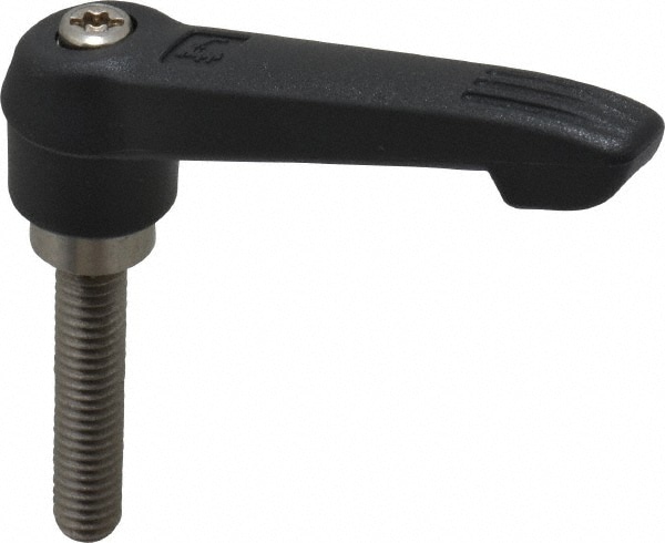 KIPP K0270.2A31X40 Threaded Stud Adjustable Clamping Handle: 5/16-18 Thread, 0.71" Hub Dia, Fiberglass with Stainless Steel Components Image