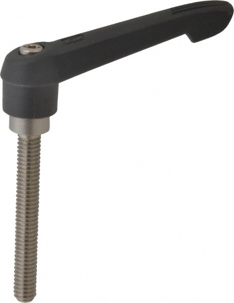 KIPP K0270.2A31X60 Threaded Stud Adjustable Clamping Handle: 5/16-18 Thread, 0.71" Hub Dia, Fiberglass with Stainless Steel Components Image