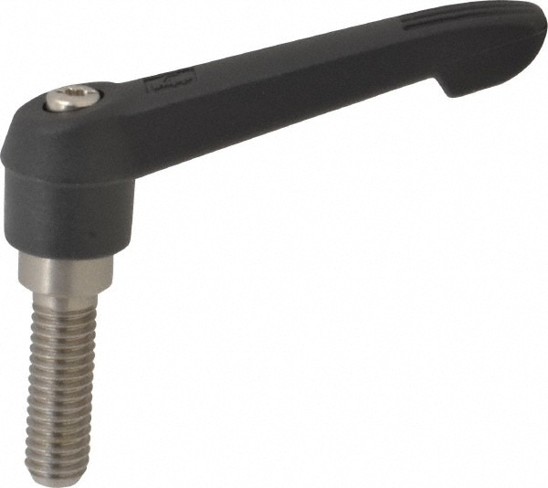 KIPP K0270.2A41X30 Threaded Stud Adjustable Clamping Handle: 3/8-16 Thread, 0.71" Hub Dia, Fiberglass Reinforced Plastic 