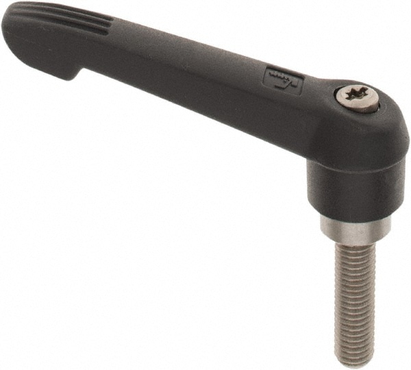 KIPP K0270.2081X30 Threaded Stud Adjustable Clamping Handle: M8 x 1.25 Thread, 18 mm Hub Dia, Fiberglass Reinforced Plastic Image