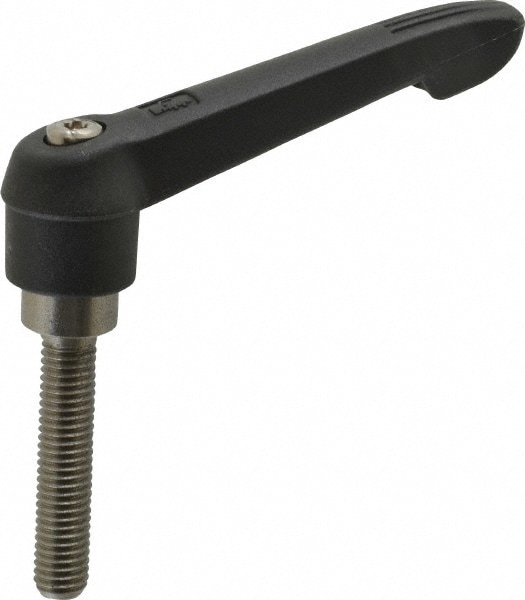 KIPP K0270.2081X40 Metric Threaded Stud Adjustable Clamping Handle: M8 x 1.25 Thread, 18 mm Hub Dia, Fiberglass with Stainless Steel Components 