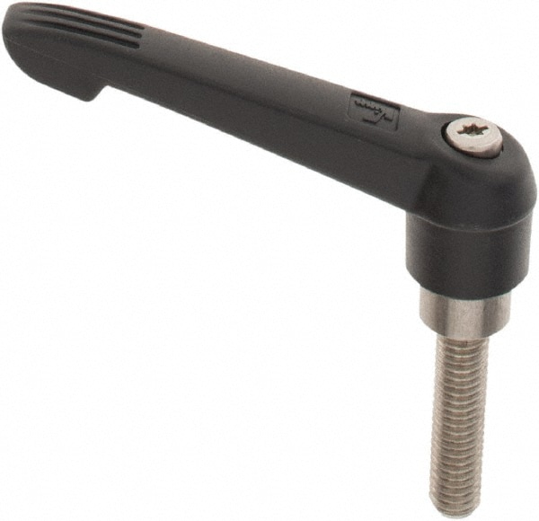 KIPP K0270.3A41X40 Threaded Stud Adjustable Clamping Handle: 3/8-16 Thread, 0.85" Hub Dia, Fiberglass with Stainless Steel Components Image