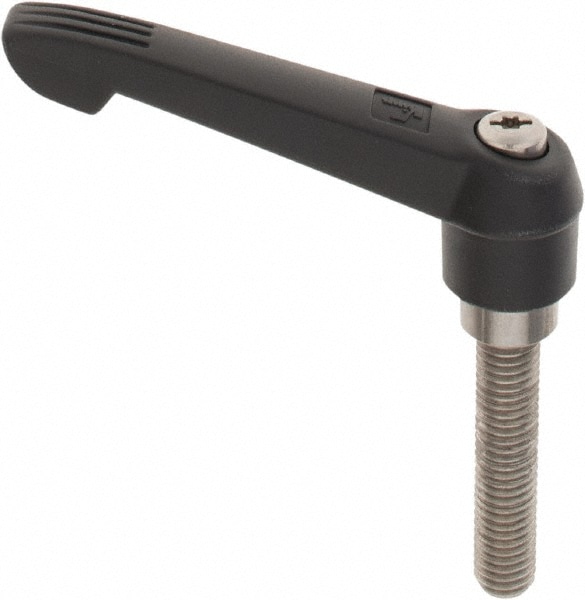 KIPP K0270.4A51X60 Threaded Stud Adjustable Clamping Handle: 1/2-13 Thread, 1" Hub Dia, Fiberglass with Stainless Steel Components Image