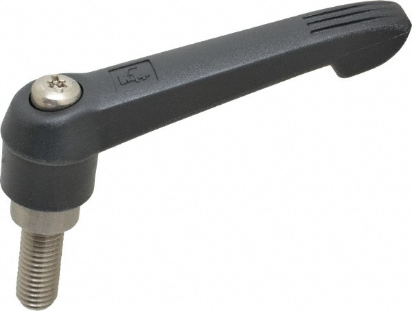 KIPP K0270.4121X30 Metric Threaded Stud Adjustable Clamping Handle: M12 x 1.75 Thread, 25.5 mm Hub Dia, Fiberglass with Stainless Steel Components Image