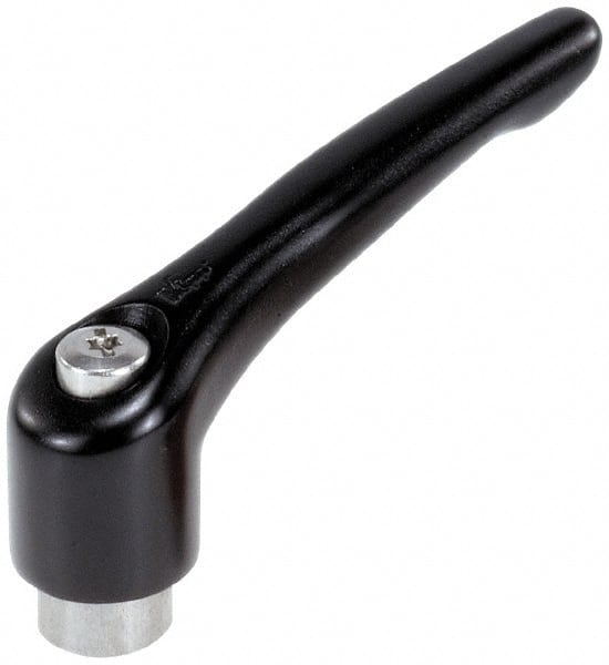 KIPP K0123.5A61 Tapped Adjustable Clamping Handle: 5/8-11 Thread, 1.22" Hub Dia, Zinc Die Cast with Stainless Steel Components 