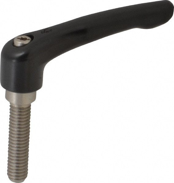 KIPP K0123.2A41X40 Threaded Stud Adjustable Clamping Handle: 3/8-16 Thread, 0.73" Hub Dia, Zinc Die Cast with Stainless Steel Components Image