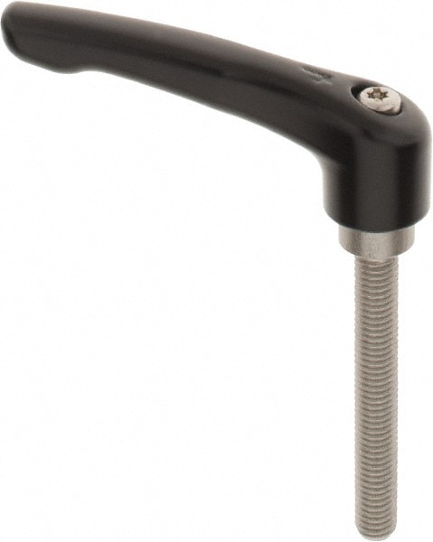 KIPP K0123.2081X60 Metric Threaded Stud Adjustable Clamping Handle: M8 x 1.25 Thread, 18.5 mm Hub Dia, Zinc Die Cast with Stainless Steel Components Image