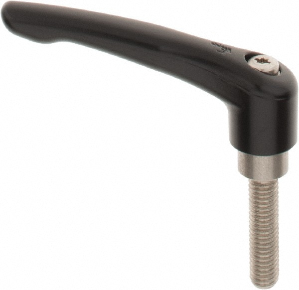 KIPP K0123.3A41X40 Threaded Stud Adjustable Clamping Handle: 3/8-16 Thread, 0.83" Hub Dia, Zinc Die Cast with Stainless Steel Components Image