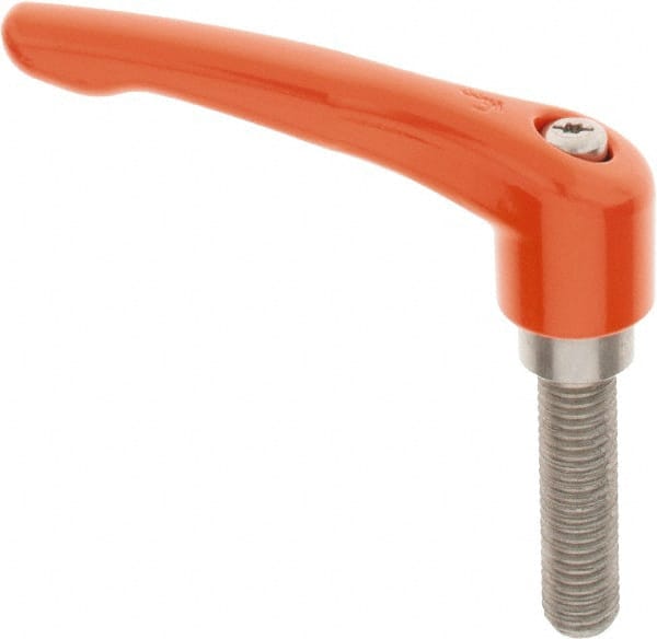 KIPP K0123.5A62X60 Threaded Stud Adjustable Clamping Handle: 5/8-11 Thread, 1.22" Hub Dia, Zinc Die Cast with Stainless Steel Components 