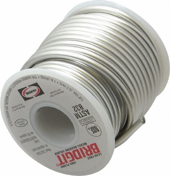 Harris Products 1/8 Inch Diameter, Nickel, Lead Free Solder