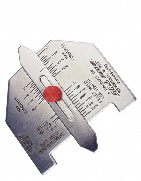 Welding Inspection Gages; Type: Weld Gage ; Applications: Accurate Calibration of Butt and Fillet Welds ; Material: Stainless Steel