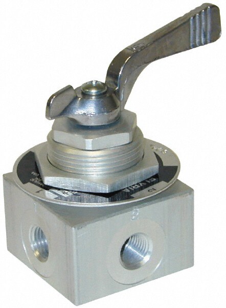 Hydraulic Control Manually Operated Directional Valve: 1/4" Inlet, 2 GPM, 3,008 Max psi