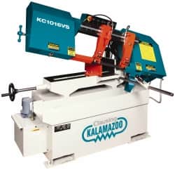 Horizontal Bandsaw: 9 x 14-1/2" Rectangular, 10" Round Capacity, Step Pulley & Variable Speed Pulley Drive