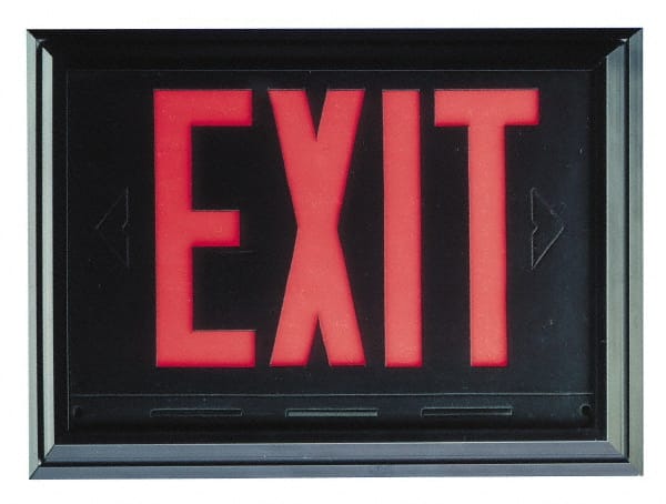 Illuminated Exit Signs; Number of Faces: 1 ; Letter Color: Red ; Housing Material: Steel ; Housing Color: White ; Voltage: 120/277 VAC/VDC ; Battery Type: No Battery Backup