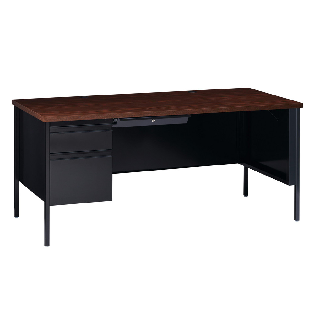 Hirsh Modular double pedestal desk. Includes a core removable lock