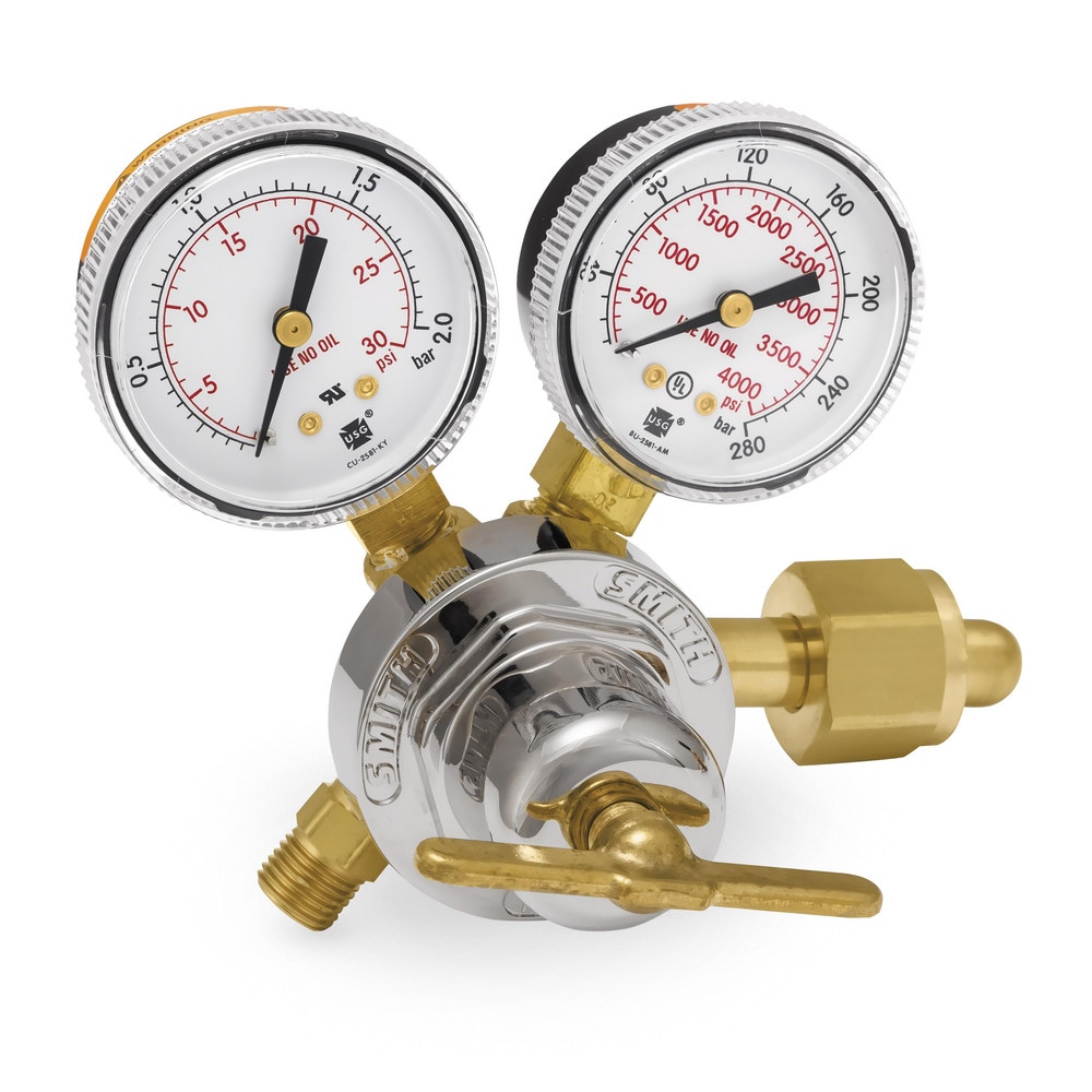 540 CGA Inlet Connection, Female Fitting, 20 Max psi, Oxygen Welding Regulator