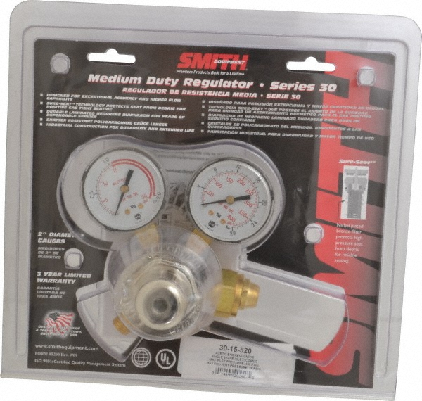 MillerSmith 520 CGA Inlet Connection, Female Fitting, 15 Max psi