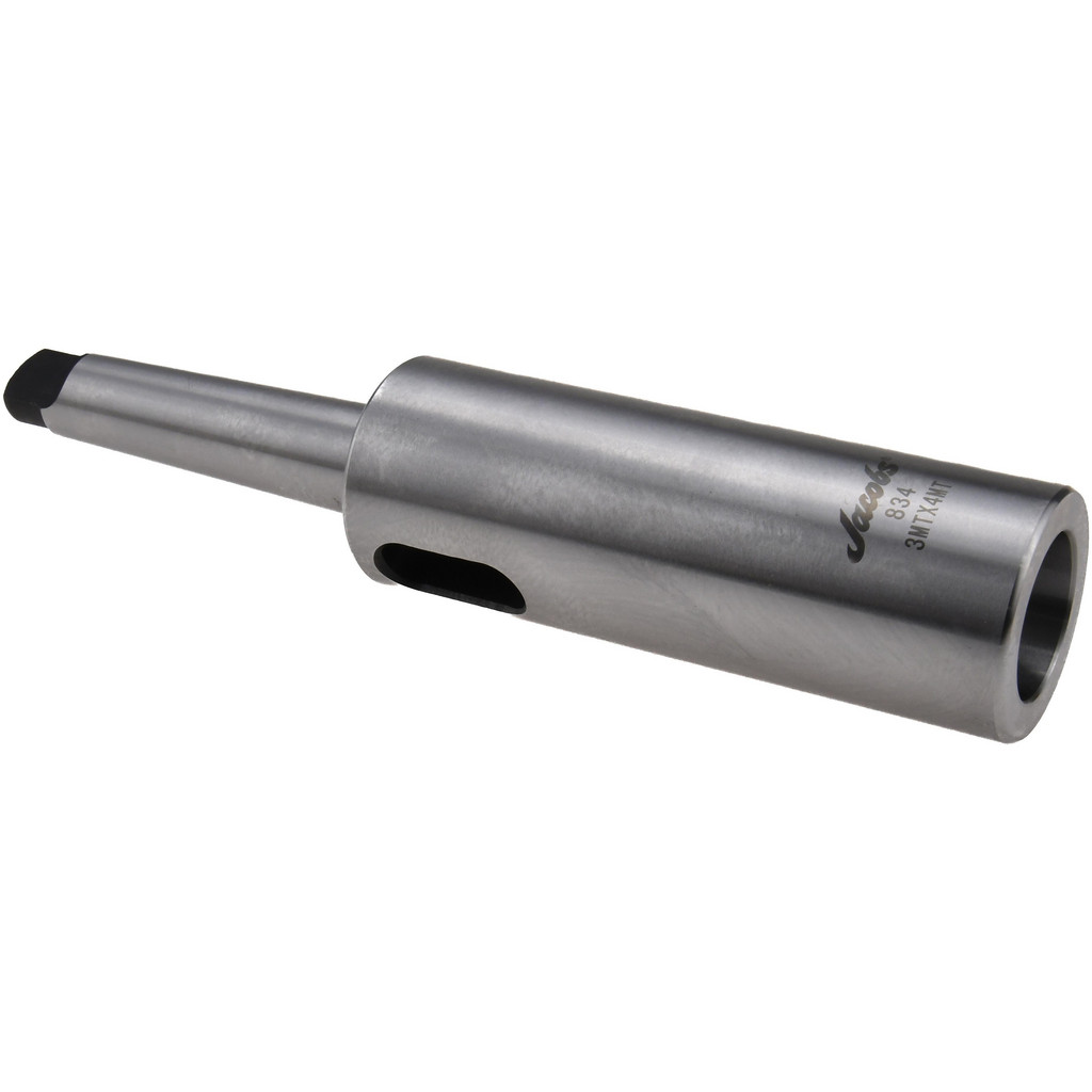 Jacobs MT4 Inside Morse Taper, MT3 Outside Morse Taper, Extension Morse Taper to Morse Taper - 240.03mm OAL, Alloy Steel, Hardened & Ground Throughout