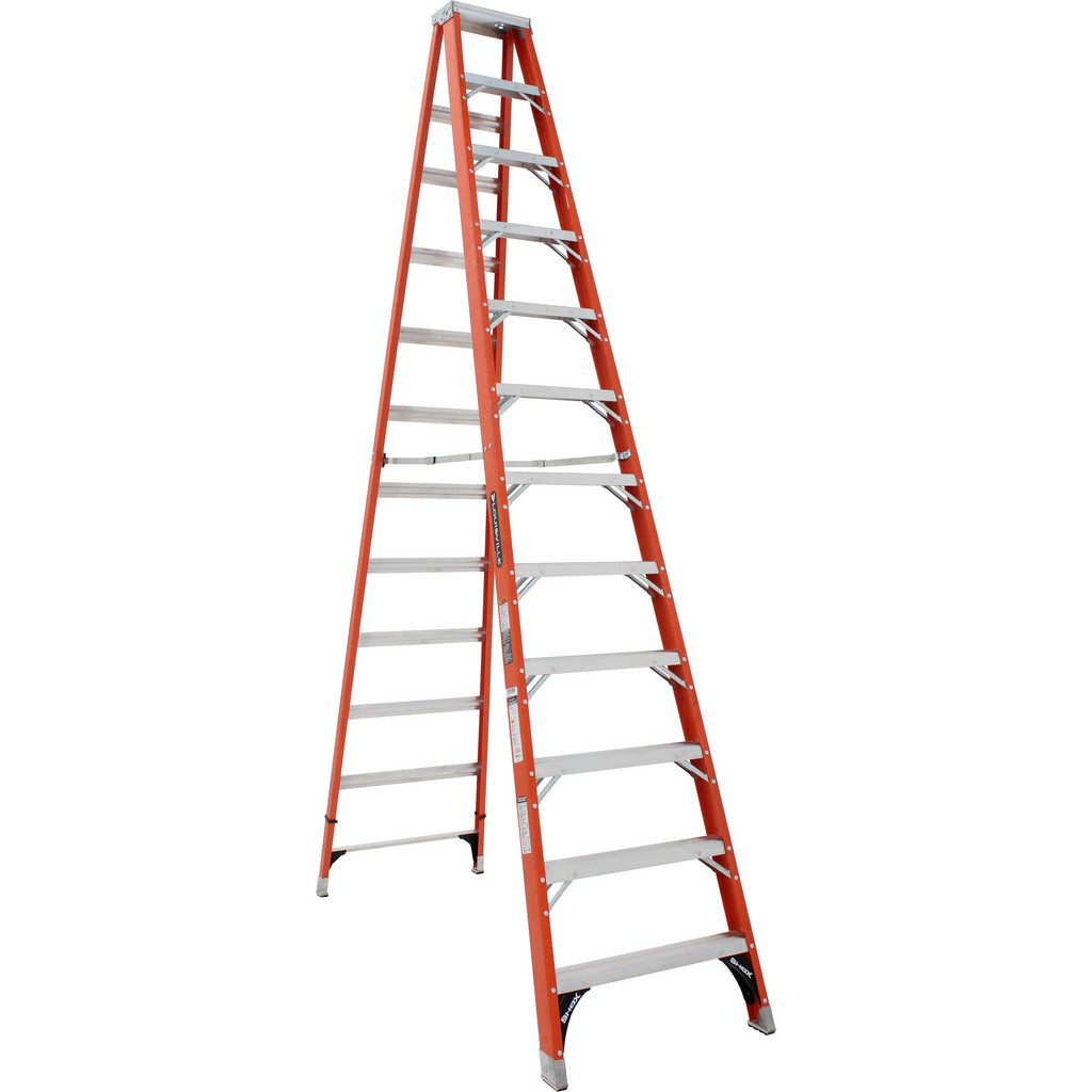 Louisville - 12 Step Fiberglass Foldable Step Ladder: Type IAA 375 lb ...