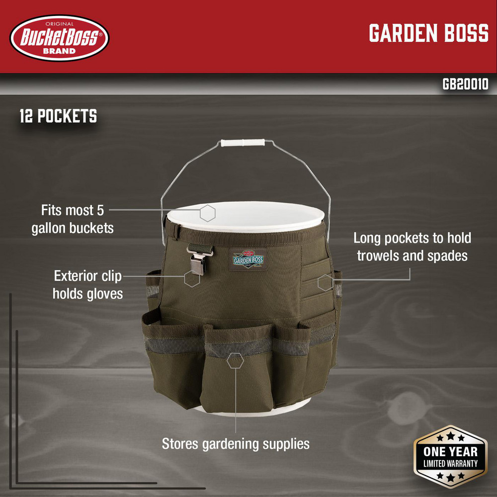 Masterforce Bucket Boss Bucket Boss - Bucket Organizer: 12 Pocket, 12