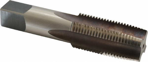 Hertel 87018 1-1/2 - 8 Taper RH H5 Bright High Speed Steel 4-Flute Straight Flute Hand Tap Image