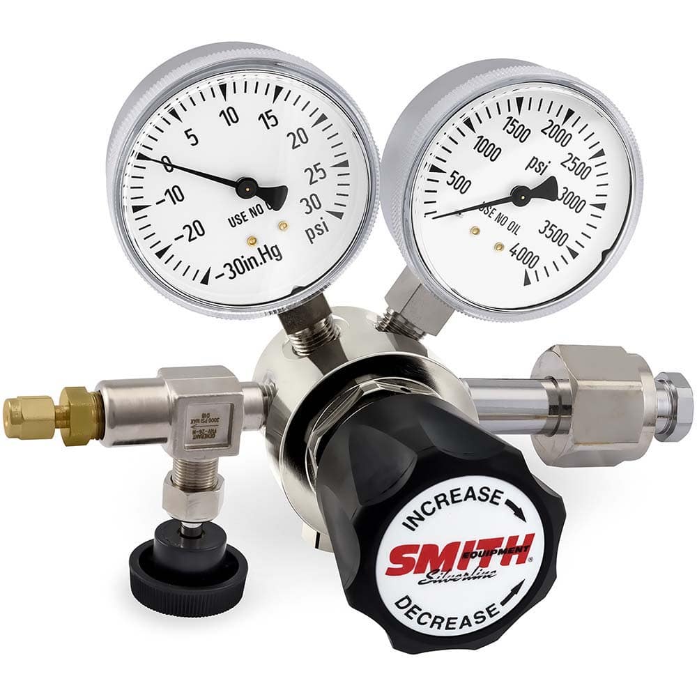 Miller/Smith 210-4102 320 CGA Inlet Connection, 15 Max psi, Carbon Dioxide Welding Regulator 