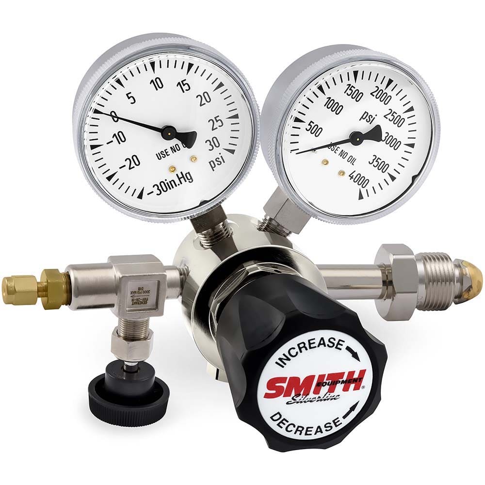 Miller/Smith 210-4109 580 CGA Inlet Connection, 15 Max psi, Argon, Nitrogen & Helium Welding Regulator 