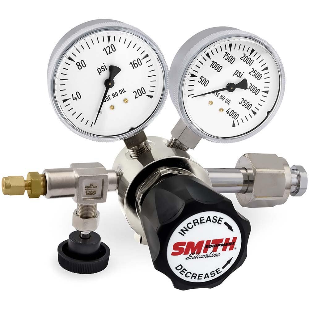 Miller/Smith 213-4102 320 CGA Inlet Connection, 150 Max psi, Carbon Dioxide Welding Regulator 