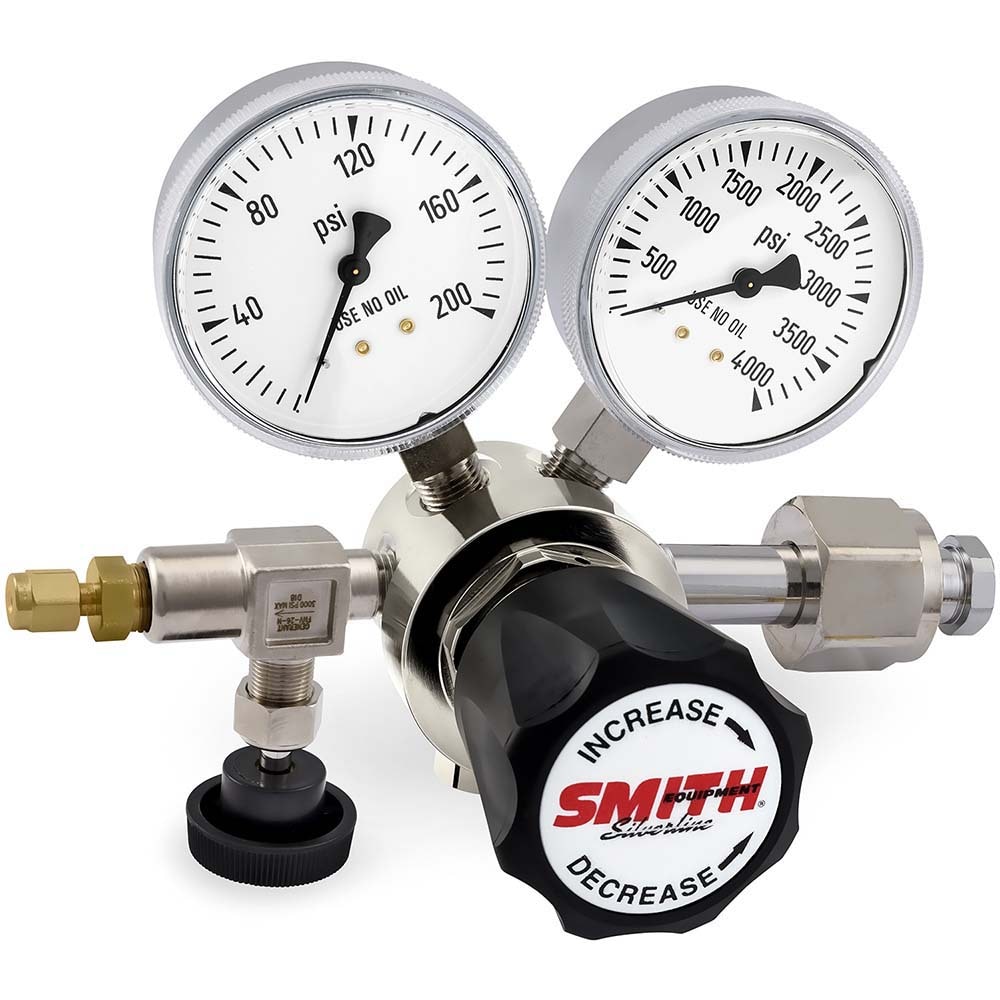 Miller/Smith 213-4102 320 CGA Inlet Connection, 150 Max psi, Carbon Dioxide Welding Regulator Image