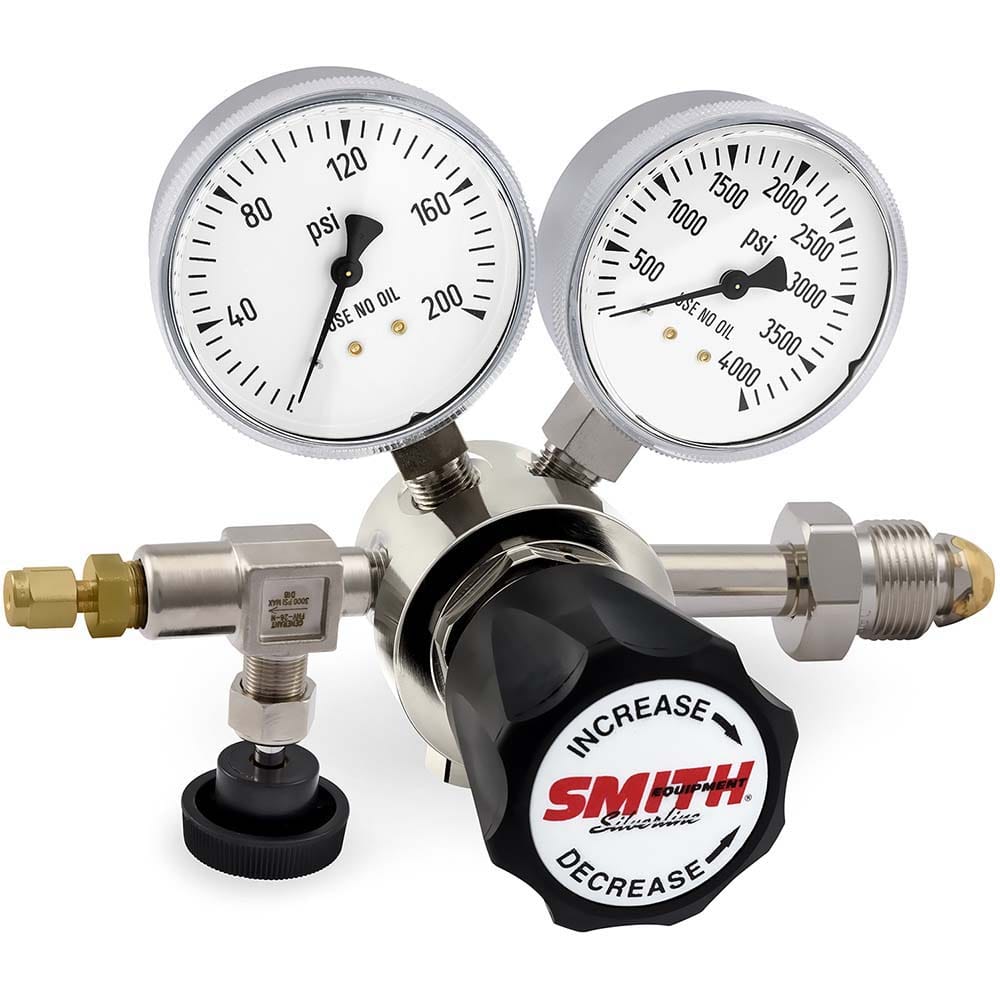 Miller/Smith 213-4109 580 CGA Inlet Connection, 150 Max psi, Argon, Nitrogen & Helium Welding Regulator 
