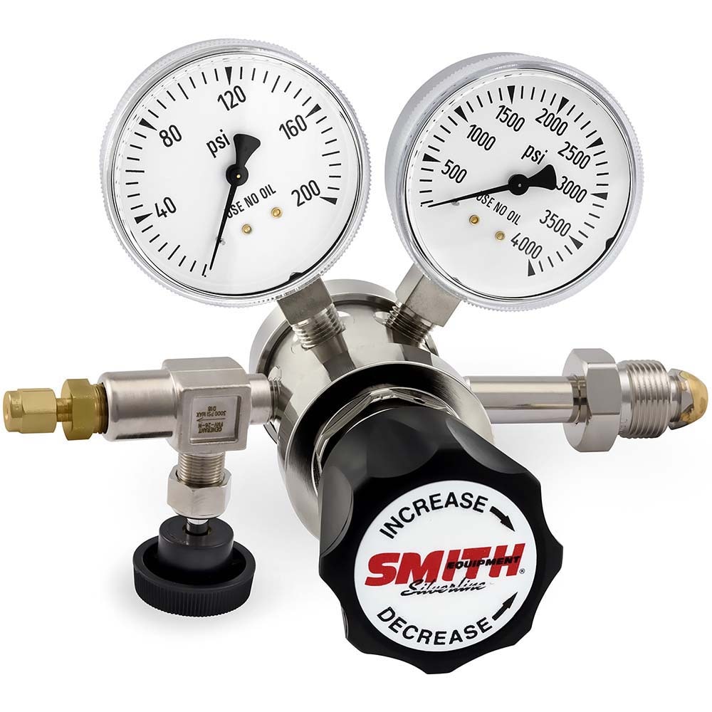 Miller/Smith 223-4109 580 CGA Inlet Connection, 150 Max psi, Argon, Nitrogen & Helium Welding Regulator 