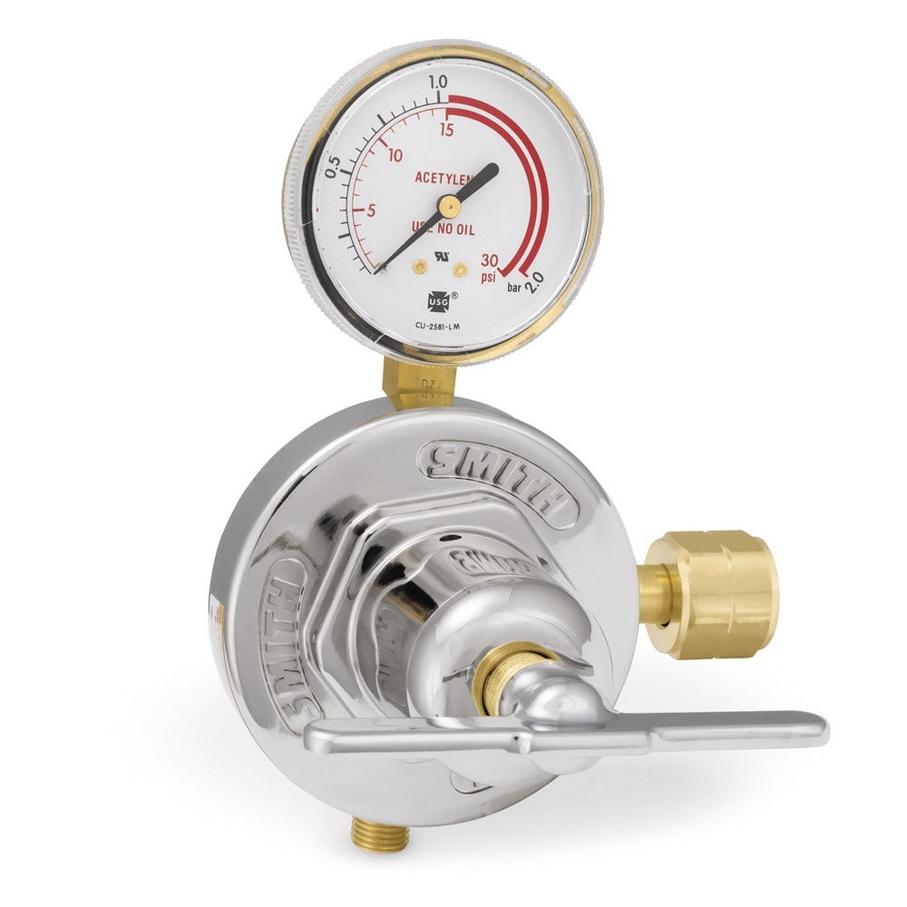 C Size & CGA 24 7/8-14 RH Inlet Connections, B CGA 24 & 9/16-18 RH Fitting, 175 Max psi, Oxygen Welding Regulator