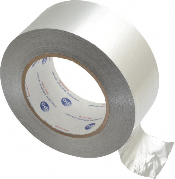Silver Aluminum Foil Tape: 60 yd Long, 2" Wide, 5 mil Thick