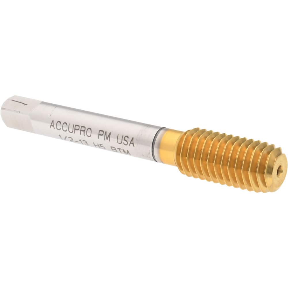 Accupro 14045-00T Thread Forming Tap: 1/2-13, UNC, Bottoming, Powdered Metal High Speed Steel, TiN Finish 