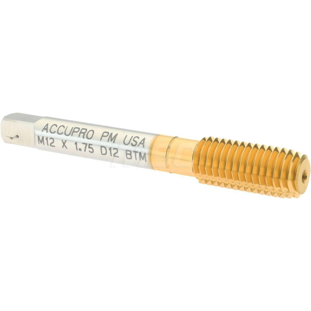 Thread Forming Tap: Metric Coarse, Bottoming, Powdered Metal High Speed Steel, TiN Finish
