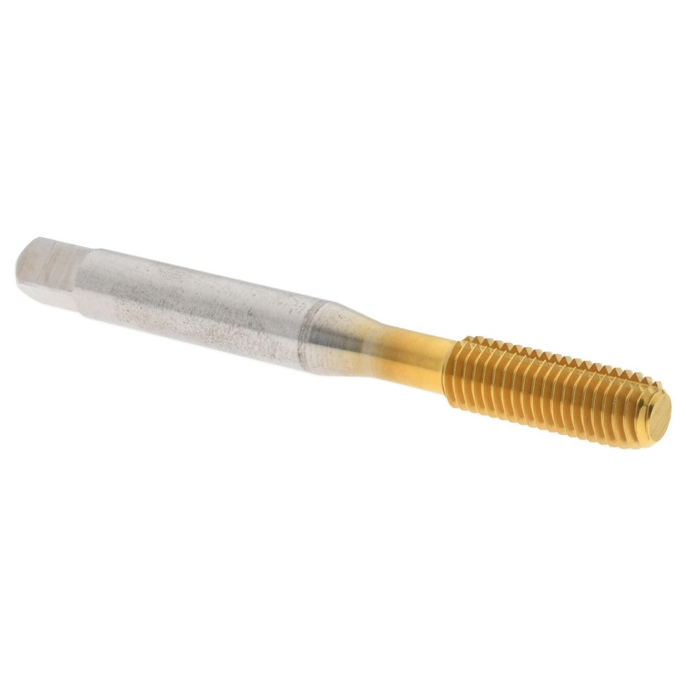 Thread Forming Tap: 1/4-28 UNF, Bottoming, Powdered Metal High Speed Steel, TiN Coated
