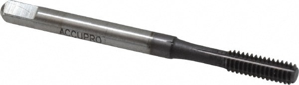 Thread Forming Tap: #8-32, UNC, Bottoming, Powdered Metal High Speed Steel, TiCN Finish