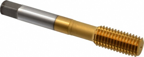 Thread Forming Tap: Metric Coarse, Plug, Powdered Metal High Speed Steel, TiN Finish