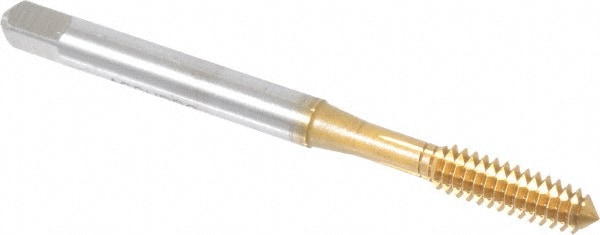 Thread Forming Tap: #10-24, UNC, Plug, Powdered Metal High Speed Steel, TiN Finish