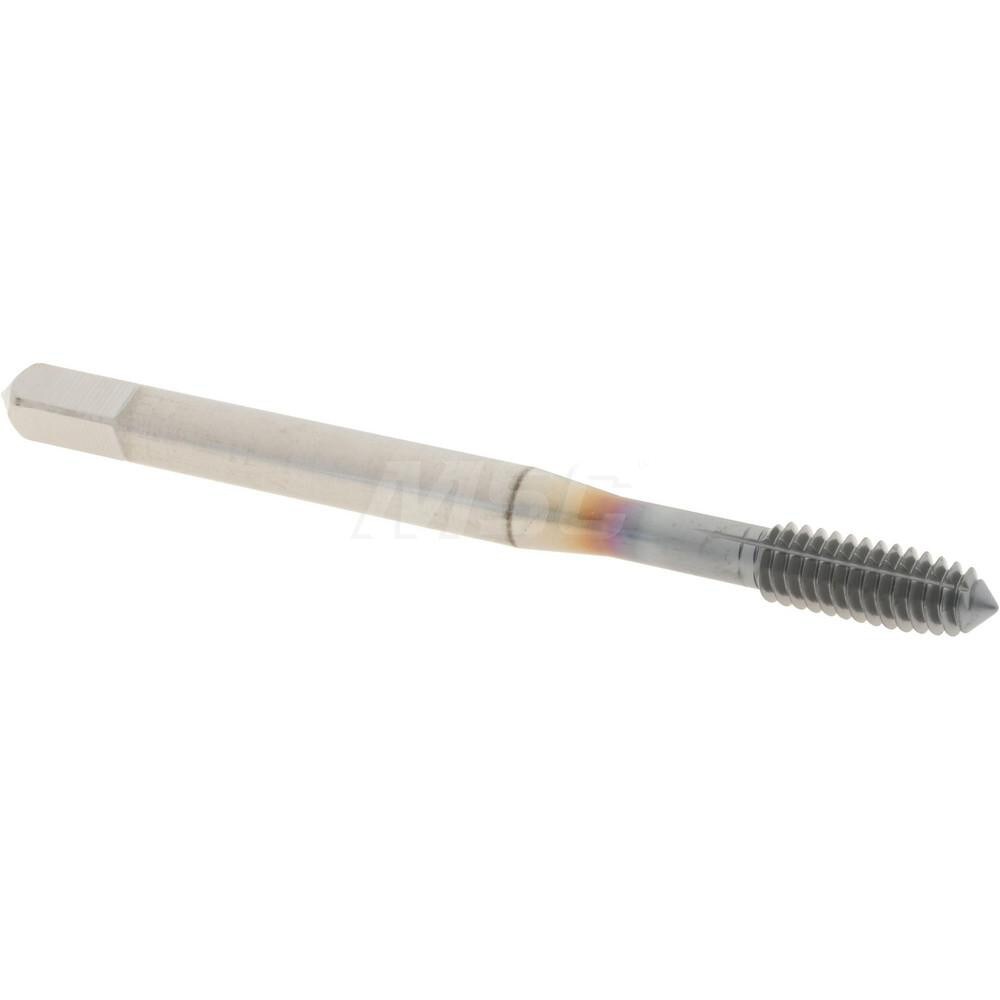 Thread Forming Tap: #8-32, UNC, Plug, Powdered Metal High Speed Steel, TiCN Finish