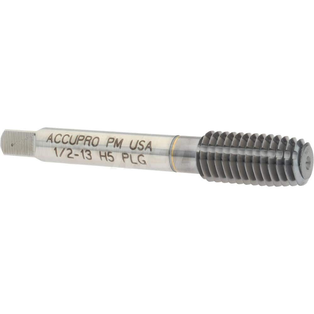 Accupro 14065-00C Thread Forming Tap: 1/2-13 UNC, Plug, Powdered Metal High Speed Steel, TiCN Coated 