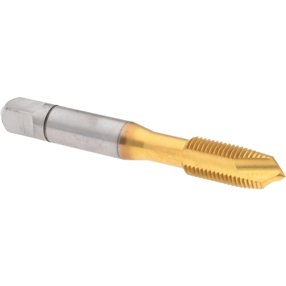 Accupro 30133-00T Spiral Point Tap: 3/8-24, UNF, 3 Flutes, Plug, 3B, Powdered Metal, TiN Finish 