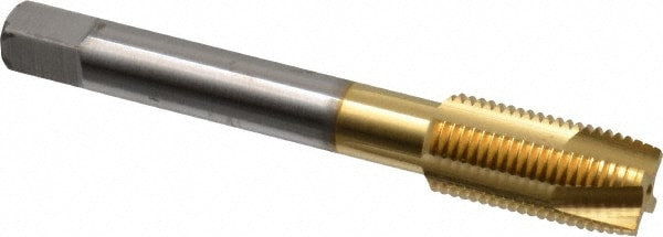 Accupro 30175-00T Spiral Point Tap: 1/2-20, UNF, 3 Flutes, Plug, 2B, Powdered Metal, TiN Finish 