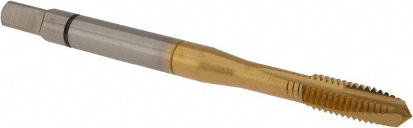 Accupro 31034-00T Spiral Point Tap: M4 x 0.7, Metric Coarse, 3 Flutes, Plug, 6H, Powdered Metal, TiN Finish 