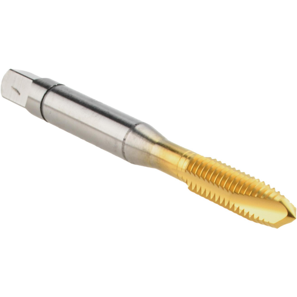31055-00T Spiral Point Tap: M6 x 1, Metric Coarse, 3 Flutes, Plug, 6H, Powdered Metal, TiN Finish  