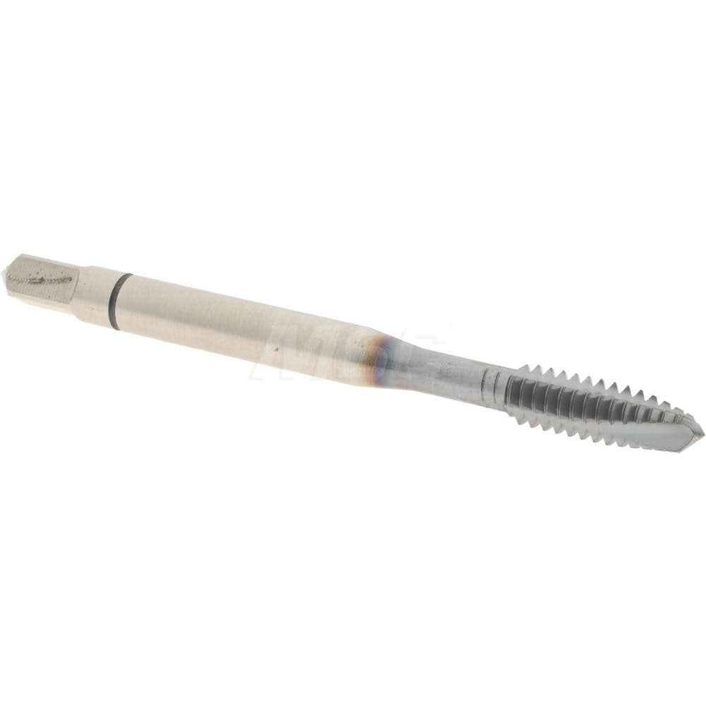 Spiral Point Tap: #10-24, UNC, 3 Flutes, Plug, 2B/3B, Powdered Metal, TiCN Finish