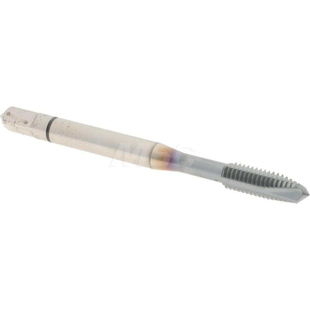 Spiral Point Tap: #10-32, UNF, 3 Flutes, Plug, 2B, Powdered Metal, TiCN Finish