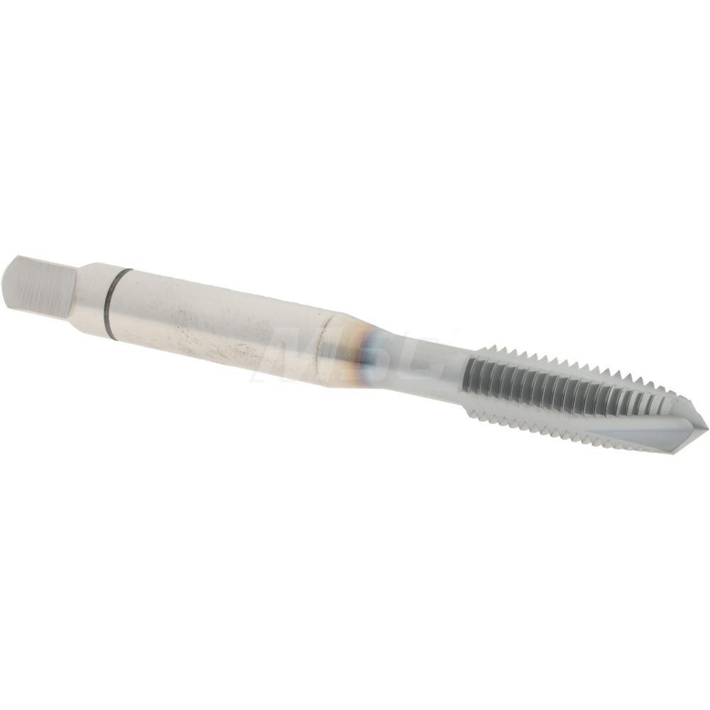 Spiral Point Tap: 1/4-28, UNF, 3 Flutes, Plug, 3B, Powdered Metal, TiCN Finish