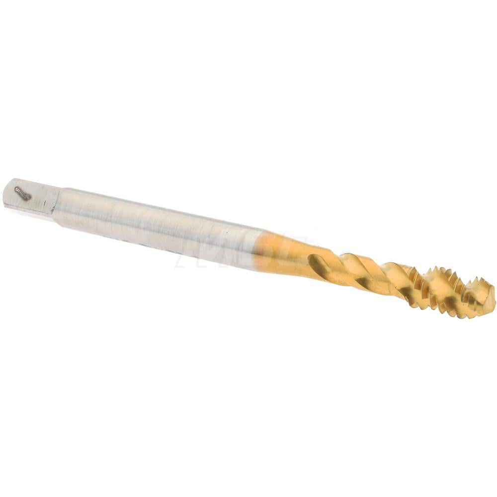Accupro 40052-01T Spiral Flute Tap: #8-32 UNC, 3 Flutes, Modified Bottoming, 3B Class of Fit, Powdered Metal, TIN Coated 
