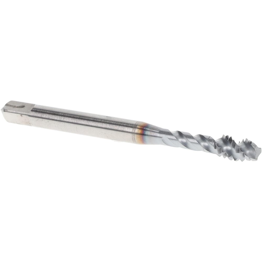 Spiral Flute Tap: #10-24 UNC, 3 Flutes, Modified Bottoming, 2B/3B Class of Fit, Powdered Metal, TICN Coated